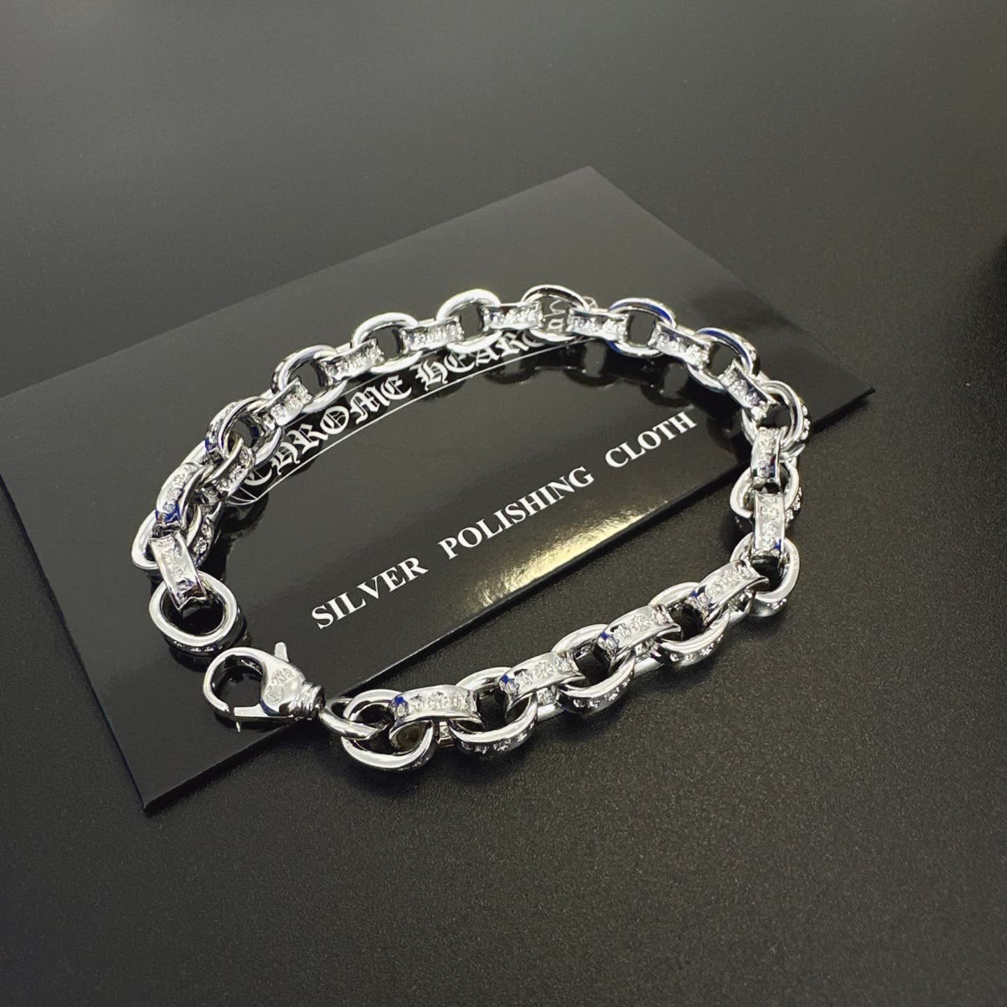 Chrome Hearts Chromatic Heart Silver Bracelet Chrome Hearts Chromatic Heart Silver Bracelet